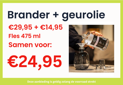 Brander + grote fles Scentchips geurolie